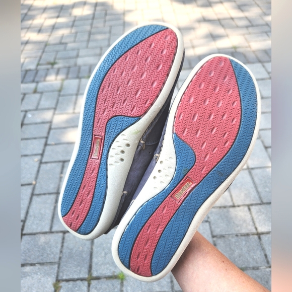 Dexter Slate Gray/Blue Nubuck Leather Moc Walking Shoes 7 1/2 - Picture 6 of 8